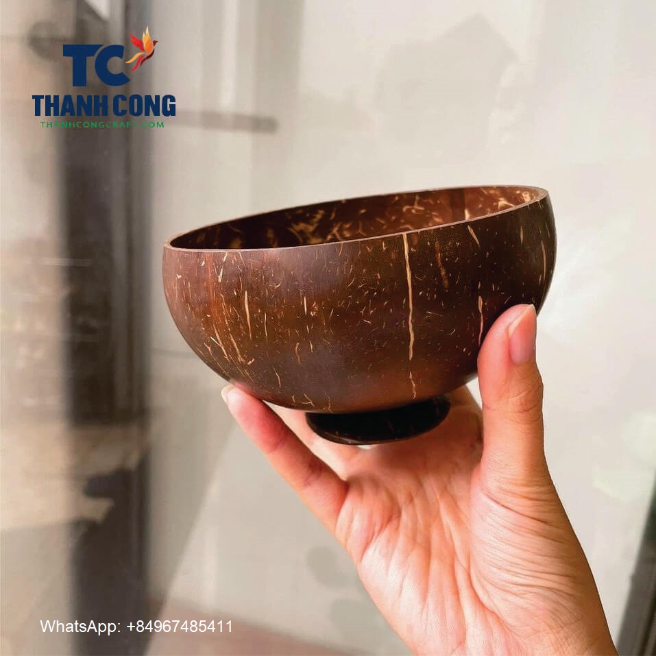 TC2014 Ecofriendly coconut natural bowl with base